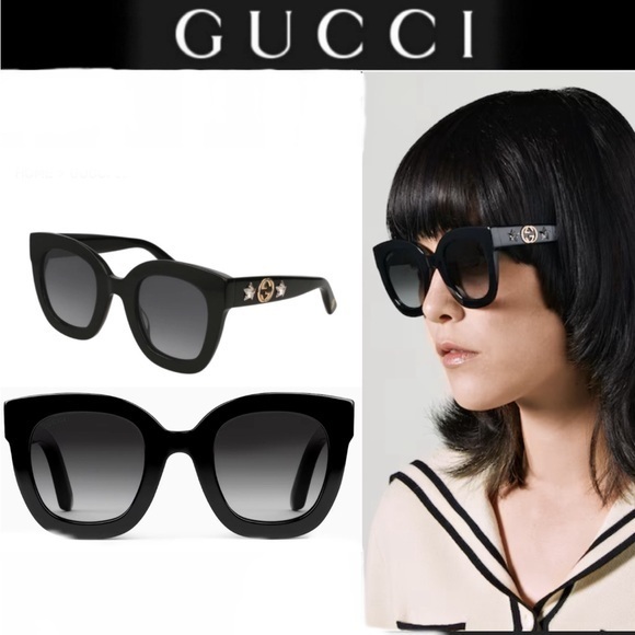 Gucci Round-Frame Acetate Sunglasses With Star Gg0208s 550$